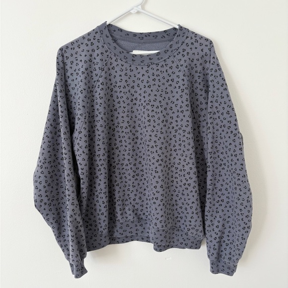 Abercrombie & Fitch Tops - Abercrombie & Fitch Soft Collection Blue Black Leopard Print Sweater Size Large